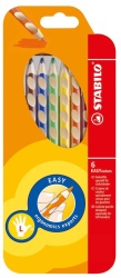 Trojhranné pastelky STABILO EASYcolors -  6 barev / pro leváky