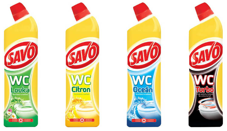 SAVO WC gel - Citrón / 750 ml
